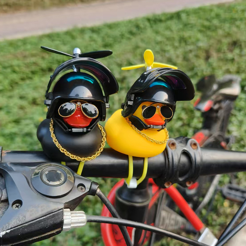 Yellow Cycling Gear - Bonito pato de goma para manillar