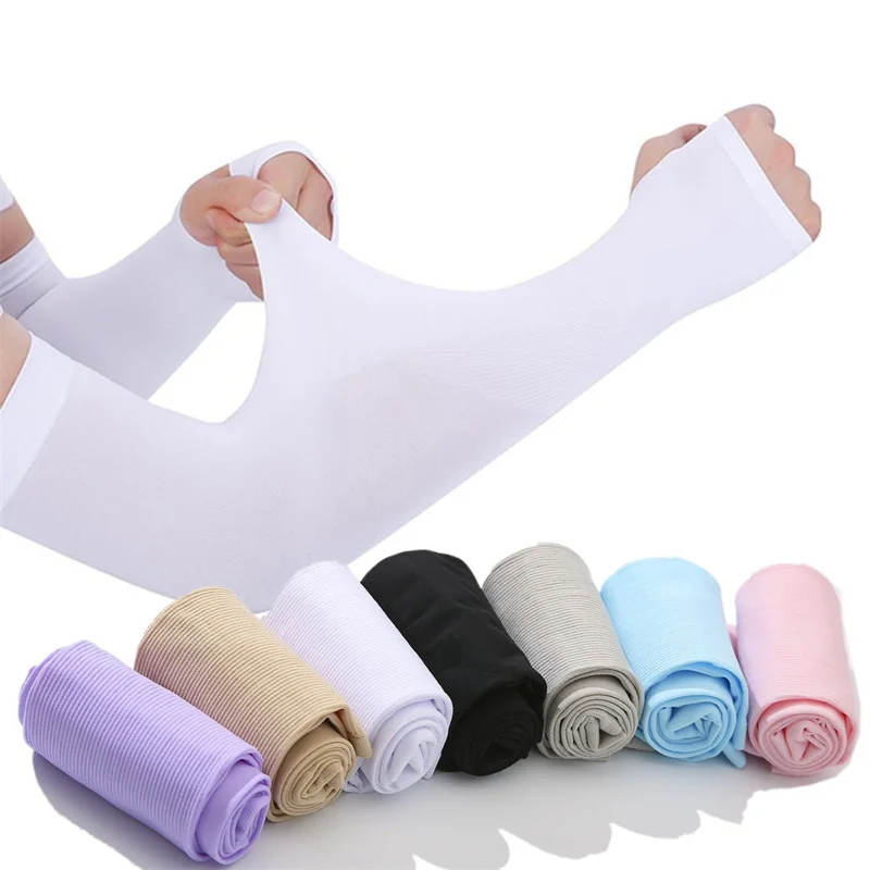 Cycling Protective Gear - Manguitos de seda helada con protección