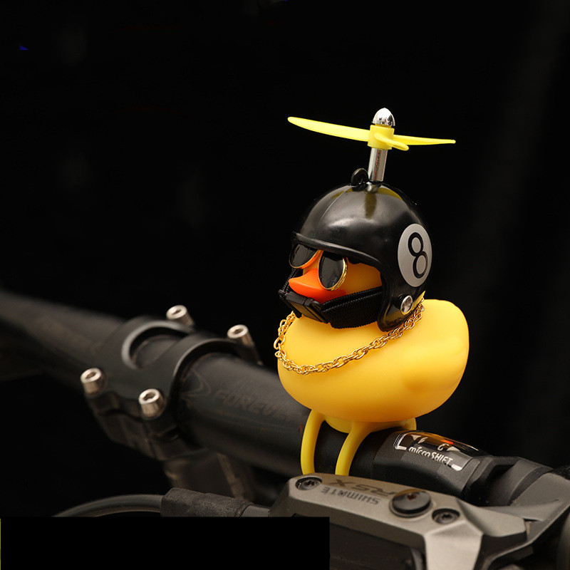 Yellow Cycling Gear - Adorno de pato de goma para