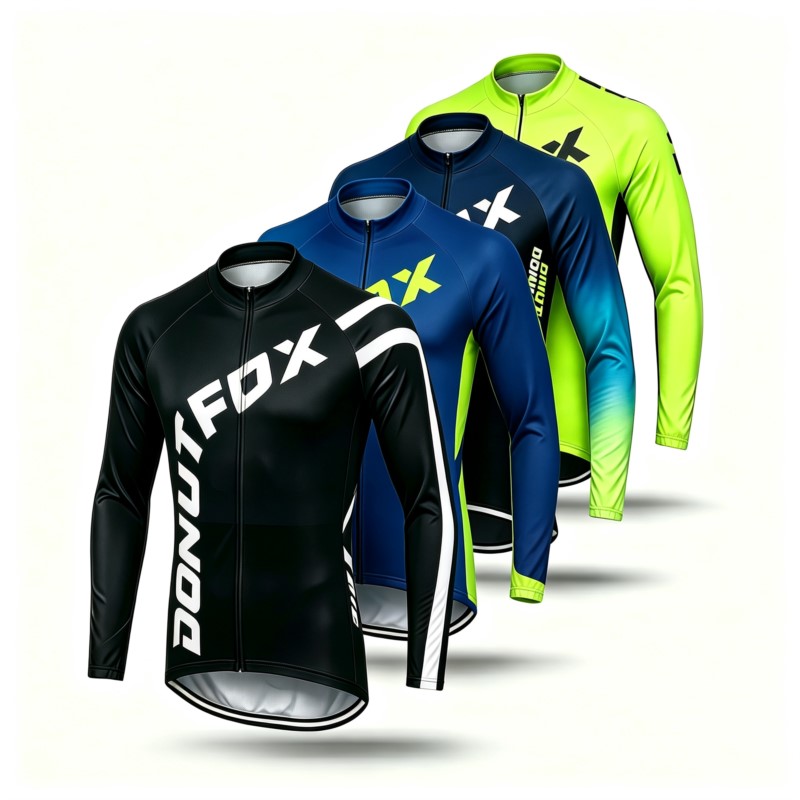 Cycling Gear Jersey - Camiseta de manga larga para hombre