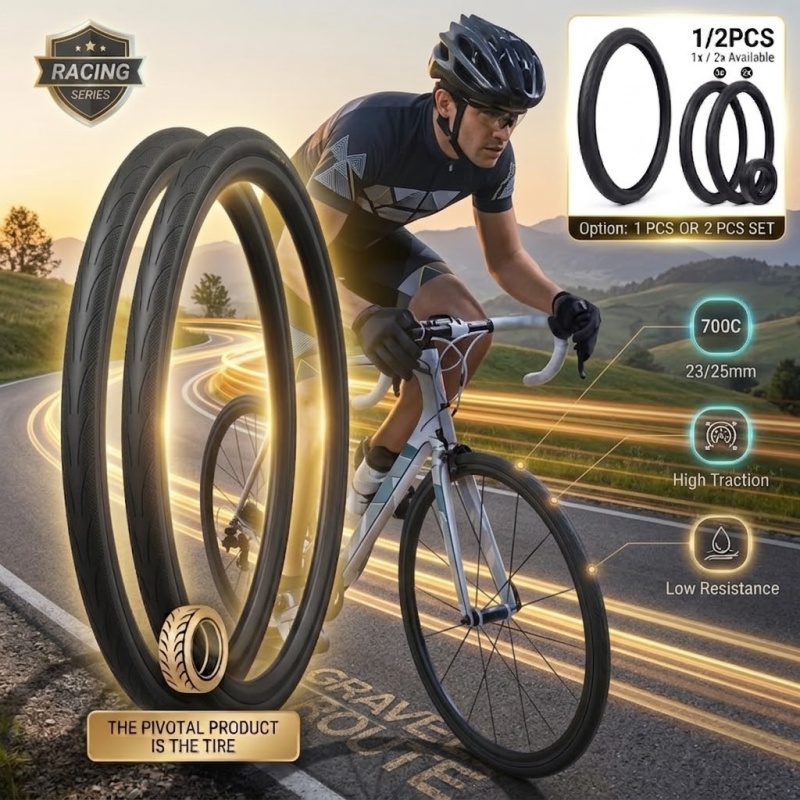 Cycling Gear Gravel - 1/2 Unidades Neumático de Bicicleta de