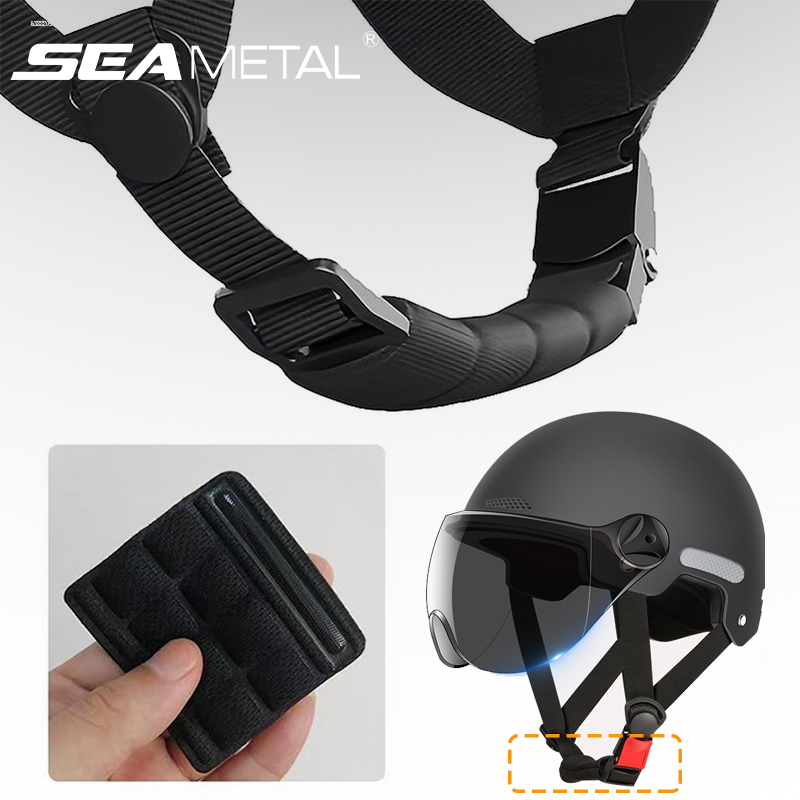 Cycling Gear Helmet - SEAMETAL-almohadilla para la barbilla para casco