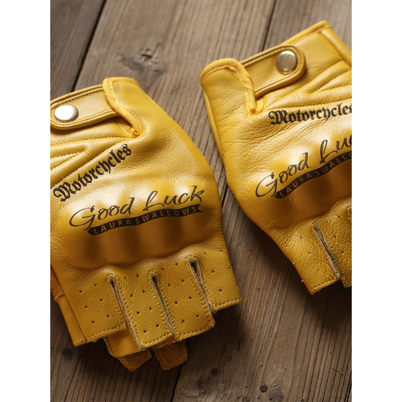Guantes de moto de cuero vacun - Yellow Cycling Gear reseña y precio